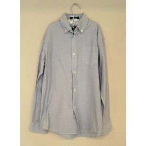 Nautica Oxford Long Sleeve Button Up Blue Size 14